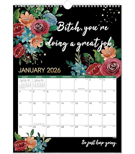 GuassLee 2025 Girl Boss Wall Calendar 18-Month Vertical Wall Calendar From 2025 Jul 2026 Dec 14 X 11 Hanging Monthly Planner Wall With Motivational Quotes For Tired Women Home Ofiice Organizing - View #11