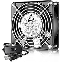 DAEIL 冷却ファン AC電源付き 人気商品】強力3000RPM 換気扇 AC電源 DC12V ミニ送風機 空冷PC