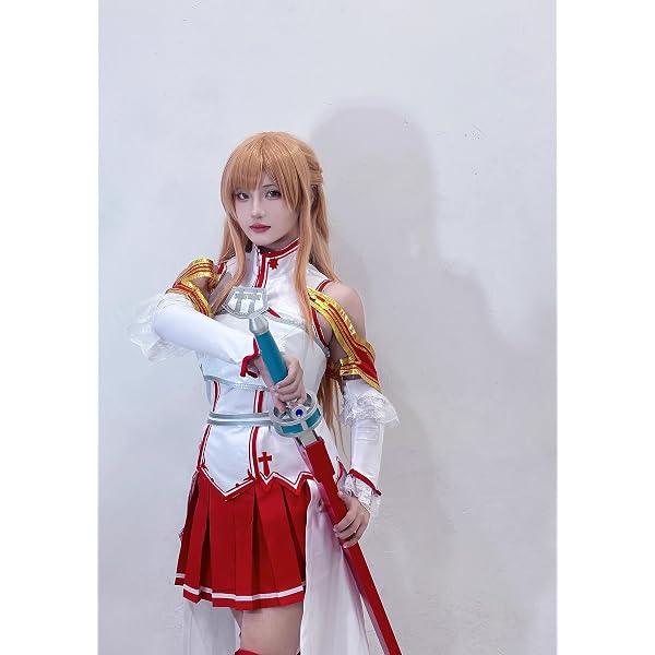 Amazon.co.jp: 豪華版! 女性Mコスプレ衣装 ウィッグ、靴付き ソード