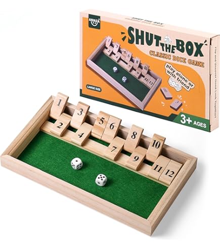 Amazon.co.jp: 木製9#シャット・ザ・ボックスゲーム - ミニトラベル