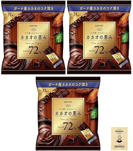 Amazon | OKURUX ロッテ カカオの恵み 72% シェアパック 124g ×1袋