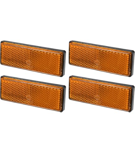 Amazon | オレンジ四角型リフレクター10枚set □車検対応