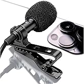 Lavalier Lapel Microphone with Easy Clip On System | Perfect for Recording YouTube Vlog Interview/Podcast | Best Lapel Mic fo