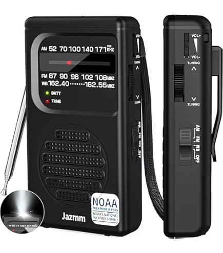 Amazon.co.jp: ポータブルラジオAM FM、ラウドスピーカー付き