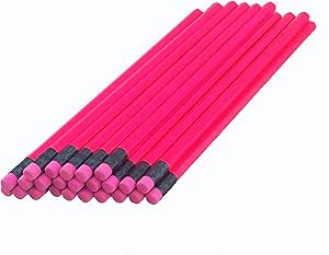 Ezpencils ネオンピンクバレル 六角形鉛筆 ネオンピンク消しゴムとブラックフェルール付き 36個入り 汚れ防止消しゴム 2 Hb芯 削りなし ノーブランド品 鉛筆 文房具 オフィス用品 Amazon