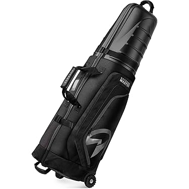 【美品】CLUBGLOVE 　ゴルフバッグ キャリーケース　トラベルカバー　黒 トラベルバッグ ゴルフ キャディバッグ カバー ローラー付き