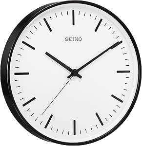 セイコークロック 掛時計 黒 電波 直径310&times;44mm アナログ KX308K
