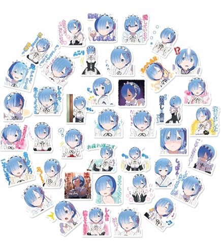 Amazon.co.jp: ゼロから始める異世界生活 リゼロ ステッカー レム Rem