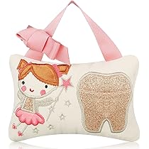 Mermaid Tooth Fairy Pillow - Floss & Rock Embroidered Pocket For Lost Teeth