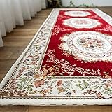 サヤンサヤン 洗える キッチンマット 廊下敷き 138 ゴブラン織 77х240 レッド たためる