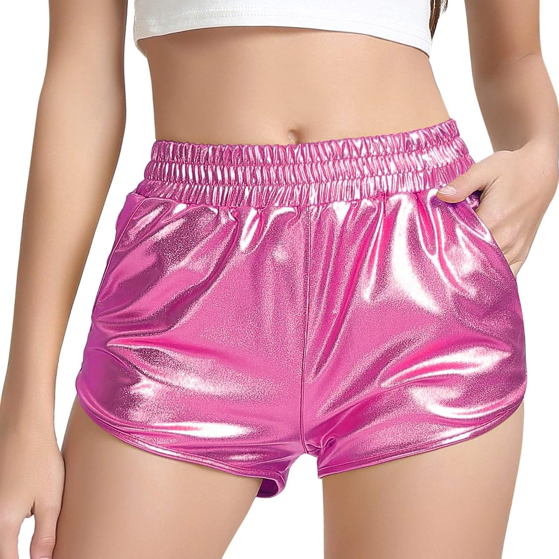 Metallic Shorts Shiny Pants 