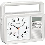 セイコークロック(Seiko Clock) セイコー クロック 目覚まし時計 防災クロック アナログ 手回し充電 ラジオ LED懐中電灯 非常用ブザー 携帯電話充電 薄グレー KR885N SEIKO