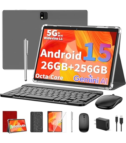 新品　Relndoo タブレット Android 15 タブレットPC 10.1インチ Amazon.co.jp: Android 15 タブレット【 10.1インチ大画面＆AI最適化OS