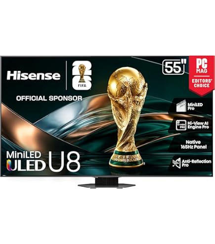 Amazon | Hisense 55-Inch Class U8 Series Mini-LED ULED 4K UHD