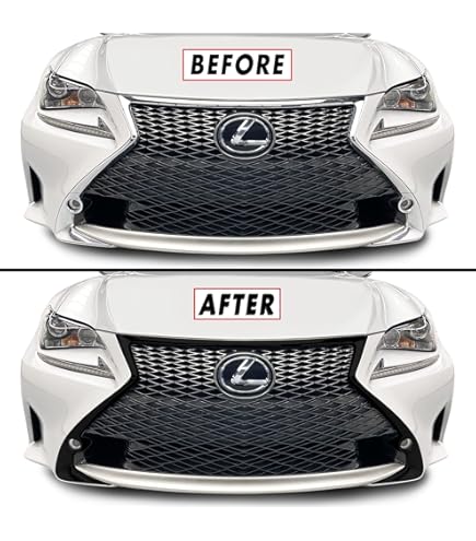 【7】レクサスRC前期スピンドルグリル　クローム枠＆リップセット ラッピング その2（スピンドルグリル フレーム）（レクサス RC