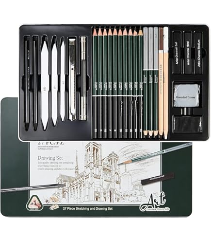 Amazon.co.jp: 描画スケッチ鉛筆セット 14本 スケッチ鉛筆 12B