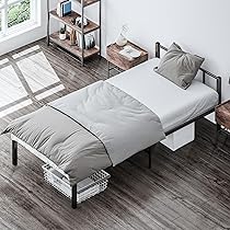 Amazon｜LunarLight スチールパイプベッド ベッドフレーム 幅97.5奥行