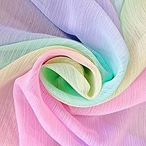 レインボーシフォン 百生 吟子 楽天市場】レインボー シフォン 生地 流水紋 幅1.45m 薄手 手芸