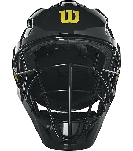 Amazon | Wilson Pro Stock Titanium Umpire Helmet, Black, 7