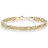 MiaBella 18K Gold Over Sterling Silver Italian Byzantine Bracelet for Women 6.5, 7, 7.5, 8 Inch 925 Handmade in Italy