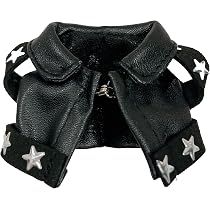 Amazon.co.jp: スタッズ風スター付きフェイクレザージャケット 10cm