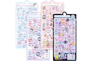 NITONAMI ぷくぷくシール 可愛い 3D浮き彫りステッカー 4枚セット かわいい 立体 ごほうびシール キラキラ 女の子デコシール スマホデコ用 DIY 手帳 手芸 贈り物