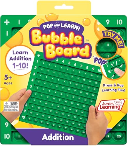 Junior Learning Times Table Bubble Board - Pop To Learn Multiplication 1-12