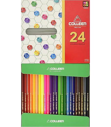 Amazon | コーリン鉛筆 775六角 11色紙箱入り蛍光色鉛筆 775N-12