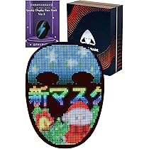 LEDフェイスマスク シルバー LEDマスク 光るマスク ハロウィン パーティーグッズ スパーク