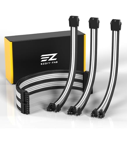 Amazon | EZDIY-FAB PC用スリーブケーブル GPU/CPU用pc電源 ATX 3.0