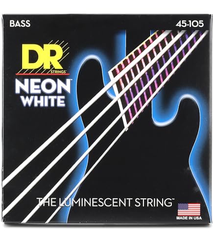 Amazon | DR カラーベース弦 レッド THE LUMINESCENT BASS STRING NEON