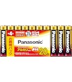 Amazon | パナソニック 単1形アルカリ乾電池 6本パック LR20XJ