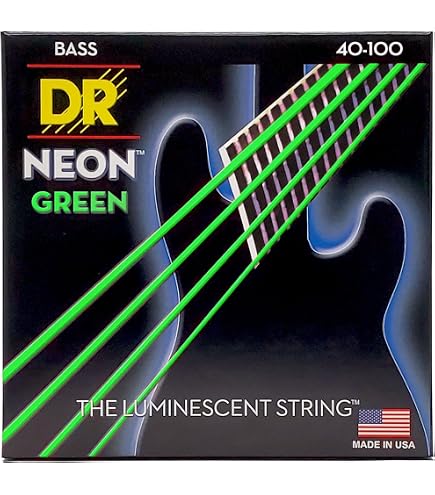 Amazon | DR ベース弦 NEON ニッケルメッキ イエロー カラー