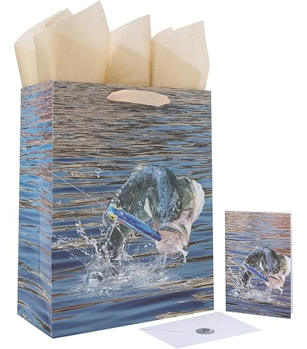 12 Fishing-Themed Gift Bags With Handles - Perfect For Fishing Party Favors, Birthday Decor, Ocean Theme - View #11