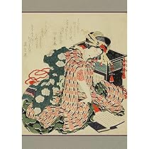 Amazon.co.jp: ROSSO GRAFICO 葛飾北斎 ポスター 枕草子を読む娘
