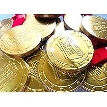 Amazon.co.jp: やおきん 金メダルチョコ 21g×18箱 : 食品・飲料・お酒