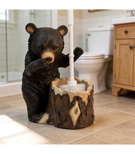 Amazon.co.jp: Rustic Cabin Style Black Bear on Logs Toilet Paper