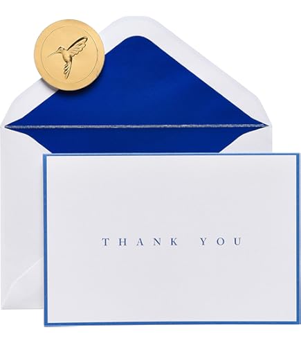 Amazon.co.jp: Crane & Co. Hand Engraved Newport Blue Thank You