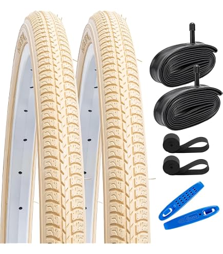 自転車タイヤ Amazon | YunSCM 2本セット,24 1.75 タイヤ ホワイト,24x1.75 47-507
