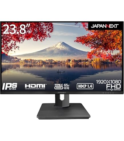 Amazon.co.jp: JAPANNEXT 23.8インチ モニター フルHD 1920x1080解像度