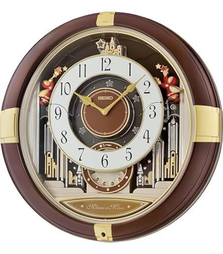 Amazon.co.jp: Seiko Melodies in Motion 壁掛け時計、ゴールデン