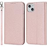 Elick iPhone 14 ケース 手帳型 薄型 高級PUレザー アイフォン 14 ケース 手帳型 iPhone14 iPhone 14 カバー マグネット式 ベルトなし ストラップ付き カード収納 iPhone 14 手帳型 ケース カバー ロ