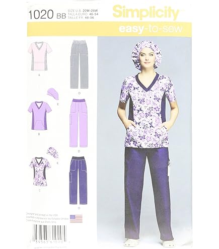 Cartamodello McCalls M8468BB Scrub Donna | Giacca Gilet E Pantalone Taglie L-XL-XXL