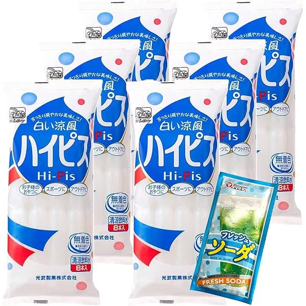 Amazon.co.jp: 光武製菓 クリームソーダ チューペット ×6袋