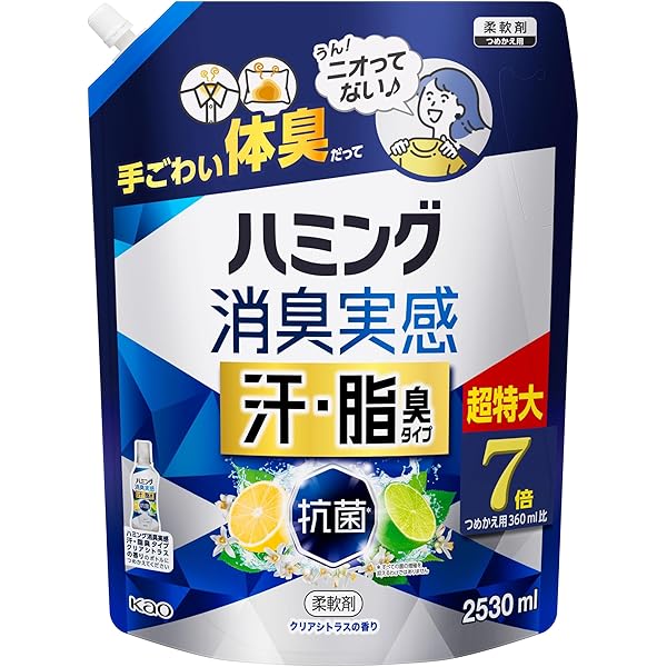 花王　Kao ハミング　消臭実感　ニオイ超消しパウダー　除菌　衣料用消臭剤 Amazon.co.jp: ハミング消臭実感 ニオイ超消しパウダー 微香性