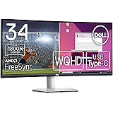 Dell S3423DWC 34インチ 曲面 USB-Cモニター ディスプレイ (3年間無輝点交換保証/WQHD/VA 1800R曲面/21:9/USB-C HDMI/AMD FreeSync/高さ調整/スピーカー)
