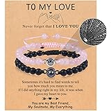 LIAN I Love You 100 Languages Bracelets for Couples Relationships Matching Bracelets Anniversary Valentines Day Birthday Chri