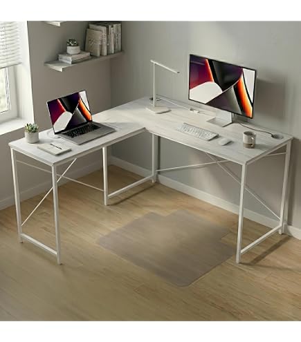 Amazon | Claiks L字デスク パソコンデスク 幅150×奥行150cm