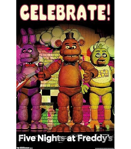 FNAF Five Nights at Freddy's フィギュア　ポスター Amazon.co.jp: トレンド国際Five Nights At Freddy 's-celebrate