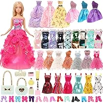 Amazon.co.jp: Barwawa 30cmドール用服 人形用ドレス 31 セット= 12枚